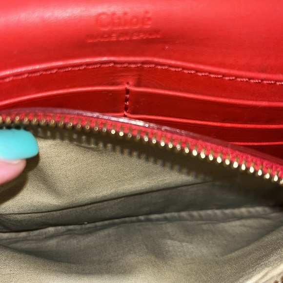 FINAL PRICE Chloé Marcie Continental Long wallet in soft red leather. - Picture 14 of 16